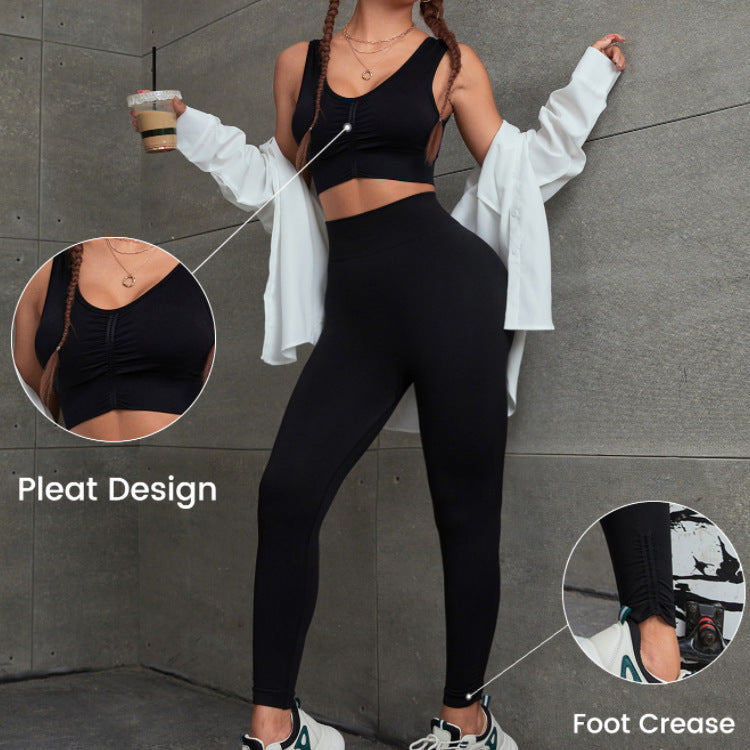 Women's Vest Bra Yoga Suit 2 Pcs ( Top & Pant)-FREE Delivery - Gatta Finland
